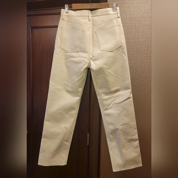 Agolde Recycled / Faux Leather 90s High Rise Straight Pants - Picture 3 of 16